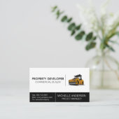 Steam Roller | Bouwvoertuig Visitekaartje (Staand voorkant)