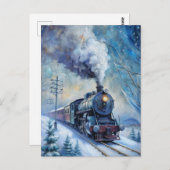 Steam Train Briefkaart (Voorkant / Achterkant)