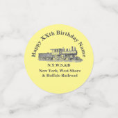 Steam Train homme's Birthday Party Table Confetti (Petit recto)