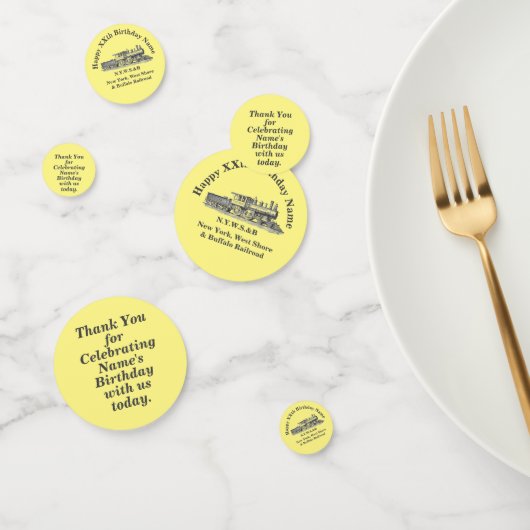Steam Train homme's Birthday Party Table Confetti (Groupe)