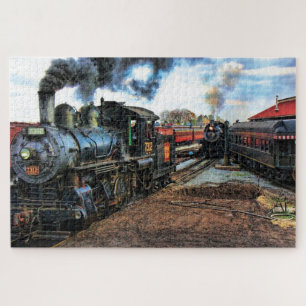 Steam Train Locomotive #08 Jigzaag Puzzle 1014 pc. Legpuzzel