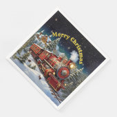 Steam Train Man's kerstfeest Servet (Hoek)