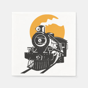 Steam Train Paper Napkins Servetten
