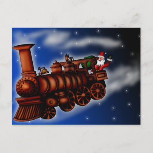 Steam Train Père Noël, carte postale