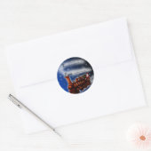 Steam Train Père Noël, étiquette cadeau (Enveloppe)