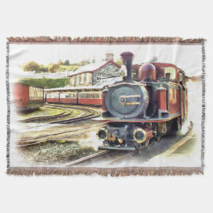 STEAM TRAIN Throw Blanket Deken