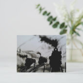 Steam-Trains Briefkaart (Staand voorkant)