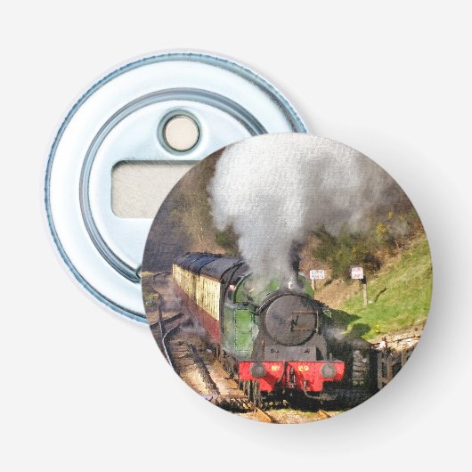 STEAM TRAINS BUTTON FLESOPENER (Voorkant)