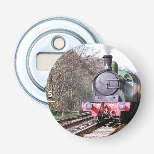 STEAM TRAINS BUTTON FLESOPENER