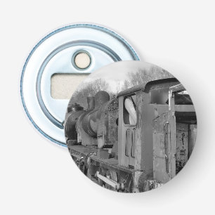 STEAM TRAINS BUTTON FLESOPENER