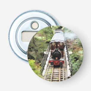 STEAM TRAINS BUTTON FLESOPENER