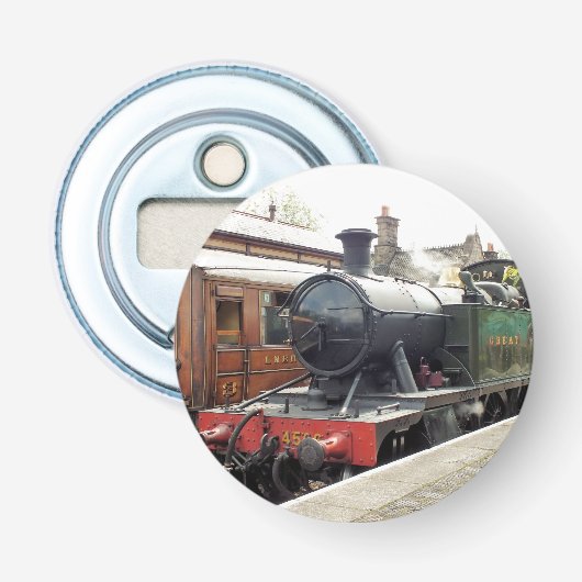 STEAM TRAINS BUTTON FLESOPENER (Voorkant)