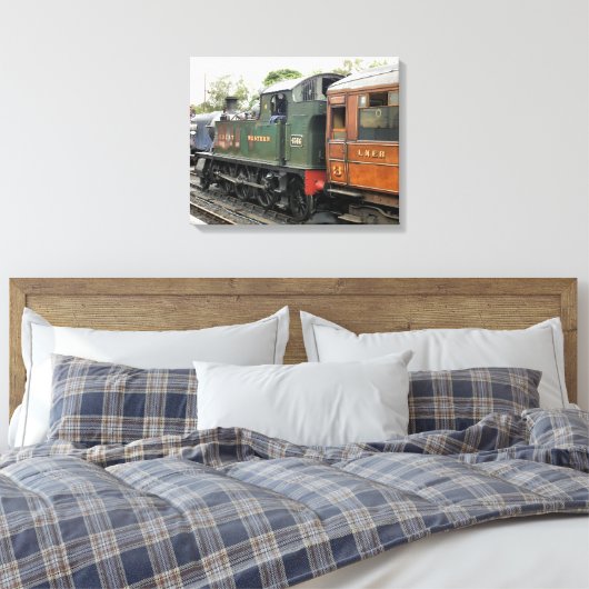 STEAM TRAINS CANVAS AFDRUK (Insitu (Slaapkamer))