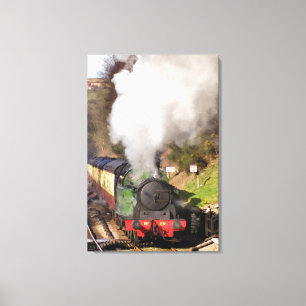 STEAM TRAINS CANVAS AFDRUK