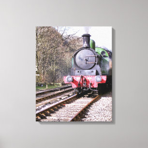 STEAM TRAINS CANVAS AFDRUK