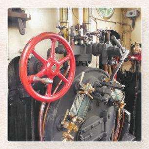 STEAM TRAINS GLAZEN ONDERZETTER