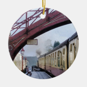 STEAM TRAINS KERAMISCH ORNAMENT