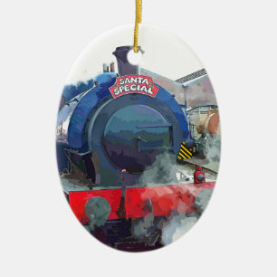 STEAM TRAINS KERAMISCH ORNAMENT