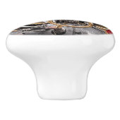 STEAM TRAINS KERAMISCHE KNOP (Zijkant)