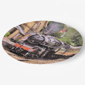 STEAM TRAINS PAPIEREN BORDJE (Gekanteld)