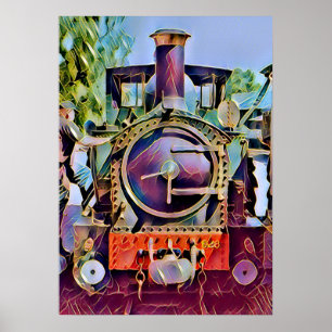 STEAM TRAINS POSTER