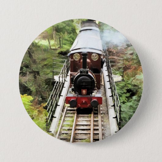 STEAM TRAINS RONDE BUTTON 7,6 CM (Voorkant)
