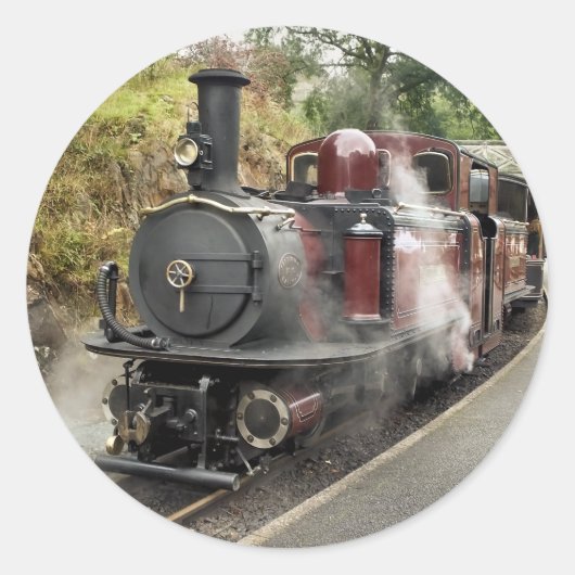 STEAM TRAINS RONDE STICKER (Voorkant)