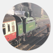 STEAM TRAINS RONDE STICKER (Voorkant)