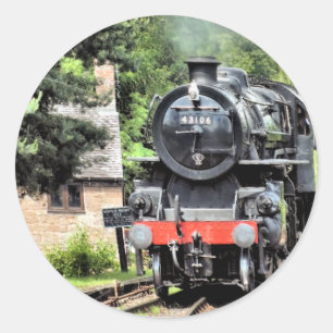 STEAM TRAINS RONDE STICKER