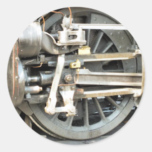 STEAM TRAINS RONDE STICKER