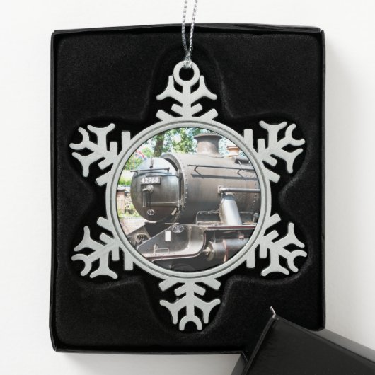 STEAM TRAINS TIN SNEEUWVLOK ORNAMENT (Kistje)