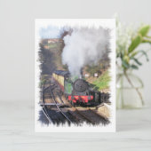 STEAM TRAINS-uitnodiging (Staand voorkant)