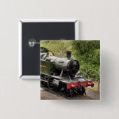 STEAM TRAINS VIERKANTE BUTTON 5,1 CM (Voorkant /achterkant)