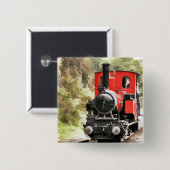 STEAM TRAINS VIERKANTE BUTTON 5,1 CM (Voorkant /achterkant)