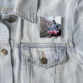 STEAM TRAINS VIERKANTE BUTTON 5,1 CM (In situ)