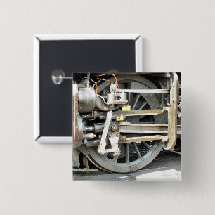 STEAM TRAINS VIERKANTE BUTTON 5,1 CM