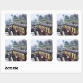 STEAM TRAINS VIERKANTE STICKER (Vel)