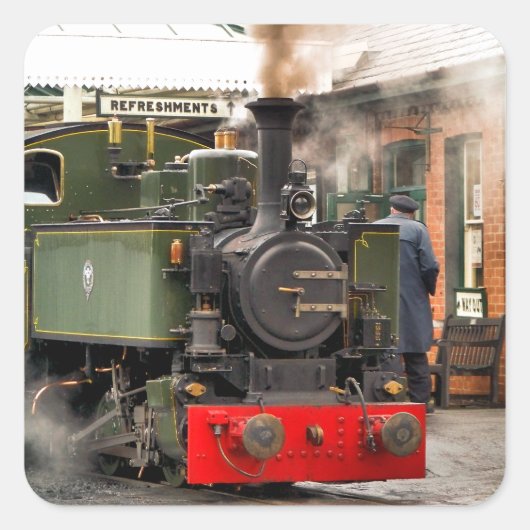 STEAM TRAINS VIERKANTE STICKER (Voorkant)