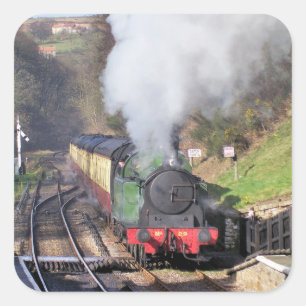 STEAM TRAINS VIERKANTE STICKER