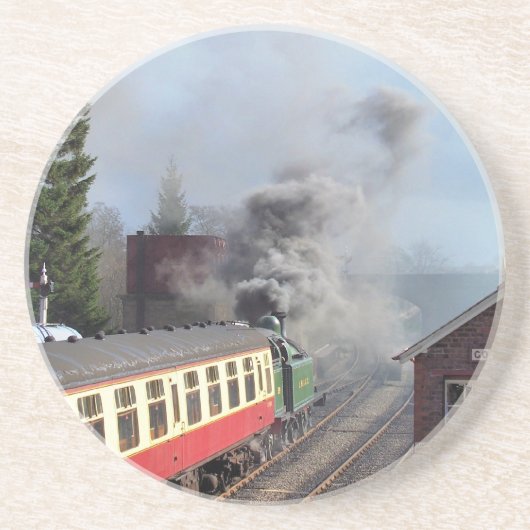 STEAM TRAINS ZANDSTEEN ONDERZETTER (Voorkant)