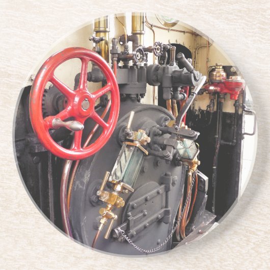 STEAM TRAINS ZANDSTEEN ONDERZETTER (Voorkant)