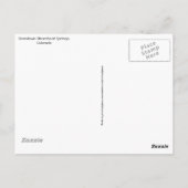 Steamboat Springs Colorado Carte postale (Dos)