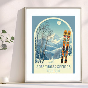 Steamboat Springs Colorado ski vakantie Poster