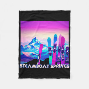 Steamboat Springs Ski Retro 80's stijl skien en Fleece Deken