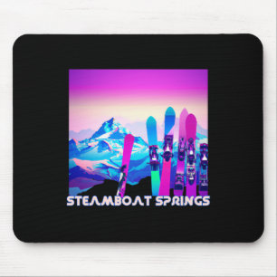 Steamboat Springs Ski Retro 80's stijl Skiën en Muismat