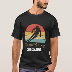 Steamboat Springs Skiën Colorado Grappige Sneeuwsk T-shirt