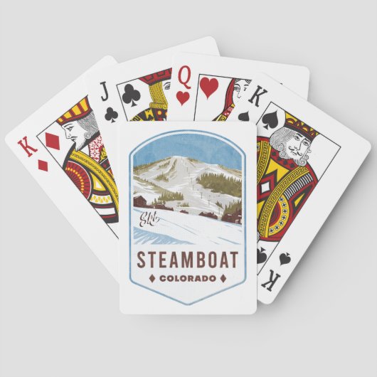 Steamboot Colorado Ski Badge Pokerkaarten (Achterkant)