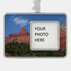 Steamboot Rock in Sedona Arizona Fotografie Verzilverd Kader Ornament