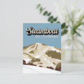 Steamboot Ski Area Winter Colorado Briefkaart (Staand voorkant)