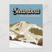 Steamboot Ski Area Winter Colorado Briefkaart (Voorkant)